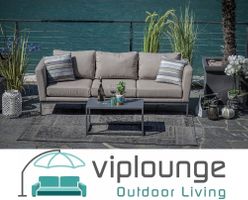 Dreiersofa Sunbrella sandbraun