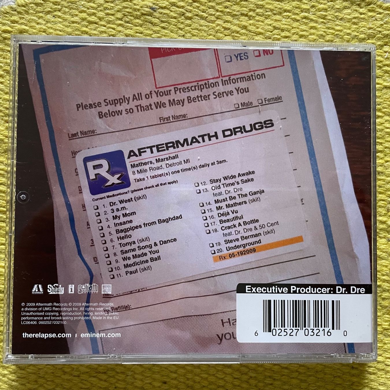 CDs: EMINEM-RELAPSE – Gebraucht aus Rorschacherberg von  1