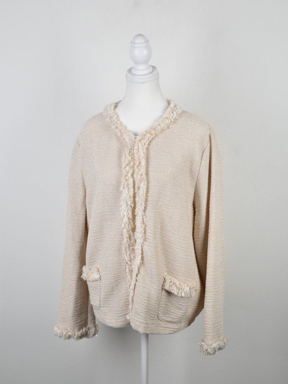 Giacche: Oltre Cardigan, beige mit Glitzer, Gr.46 – Usato da Nürensdorf venduto da 2ND_STORY 1
