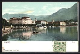 AK Lugano, Quai, 1917
