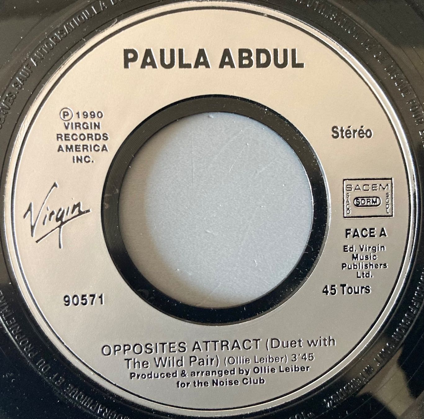 Dischi in vinile: PAULA ABDUL - OPPOSITES ATTRACT – Usato da Poliez-Pittet venduto da Newtown-Records 2
