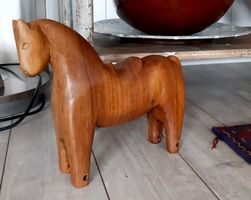 Schönes Vintage Teak Holz Rössli  -  Pferd  -  Pferdchen  +