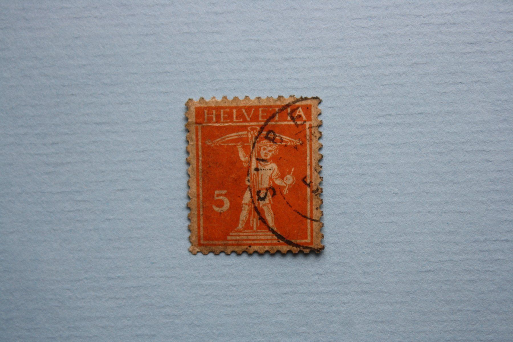 Alle Briefmarken: um 1909 helvetia walterli stamp – Gebraucht aus Laupen BE von Gufi57