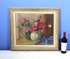 Otto Ernst 1884-1967, Gemälde "Blumenstillleben" auf Platte