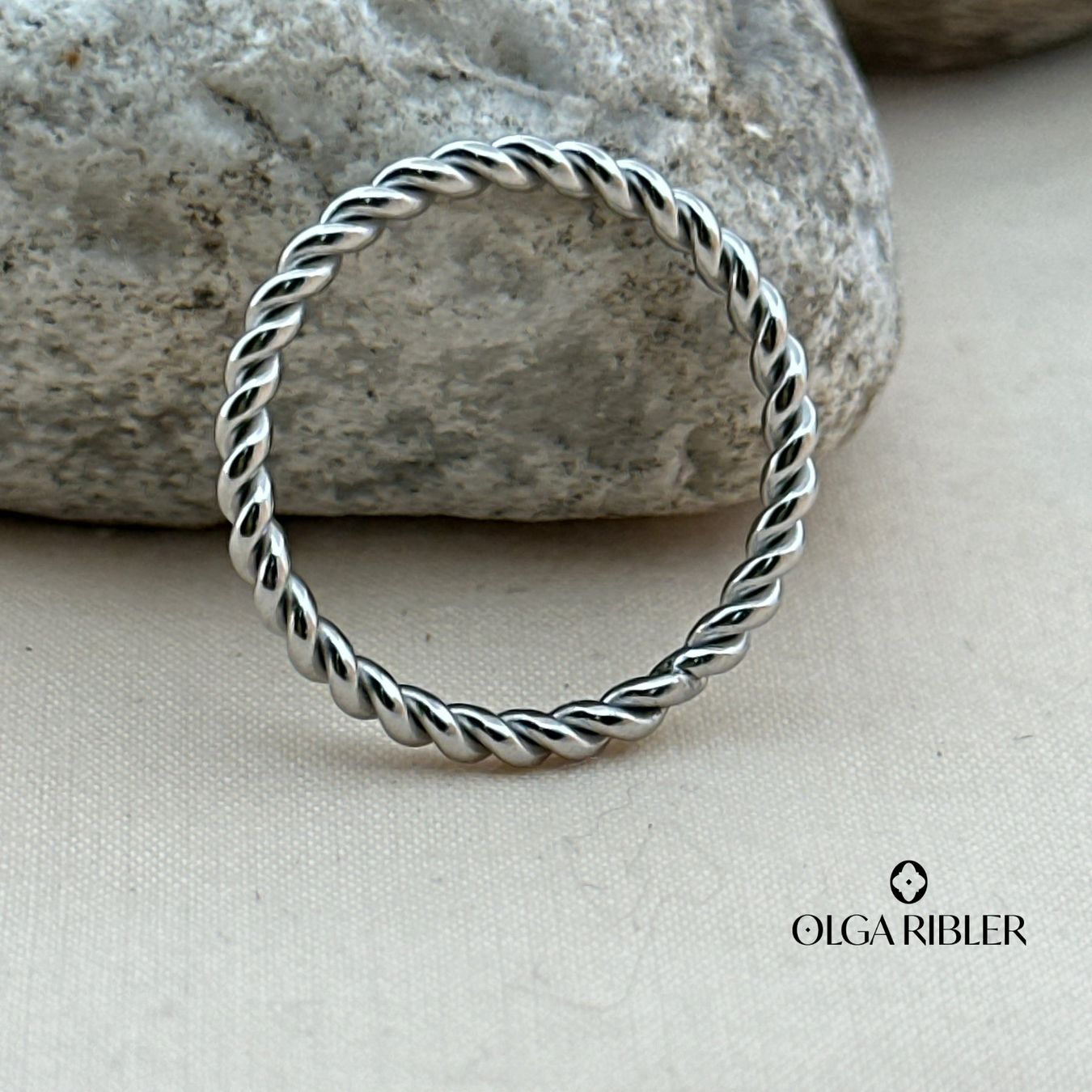 Olga Ribler Ringe: Edelstahl Twist Ring Ringgrösse 52 – Neu (gemäss Beschreibung) aus Luzern von Schmuckoutlet 3