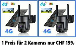 2 nur CHF159,4G LTE Solar-Sicherheitskamera mit SIM-Karte