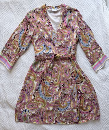 Marella Kleid Paisley mit Bindegürtel M