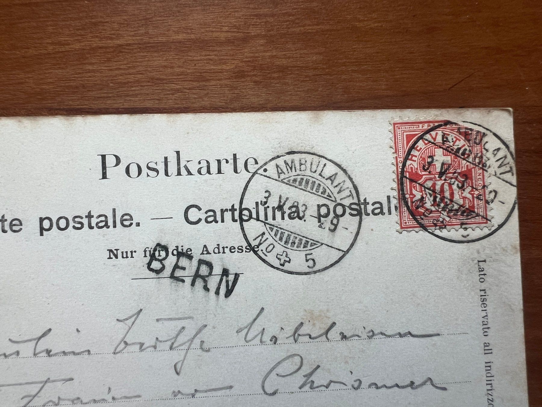 Cartoline postali: AK  1903 Bern   (G3050) – Usato da Hinwil venduto da Sidi4 1