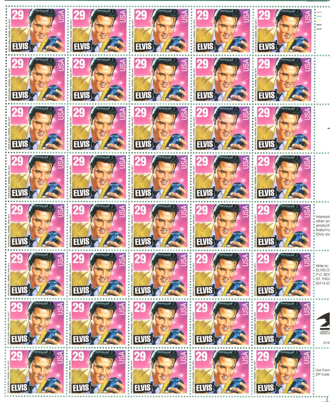 Tutti i francobolli: ELVIS   Bogen    postfrisch   Rockinroll singer 1935 - 1977 – Nuovo (secondo la descrizione) da Mellingen venduto da Ginger
