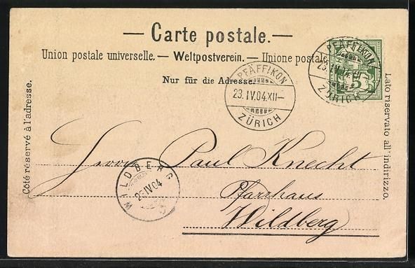 Ansichtskarten: AK Geneve, Forces Motrices, 1904 – Gebraucht aus Berlin von bartko-reher 1