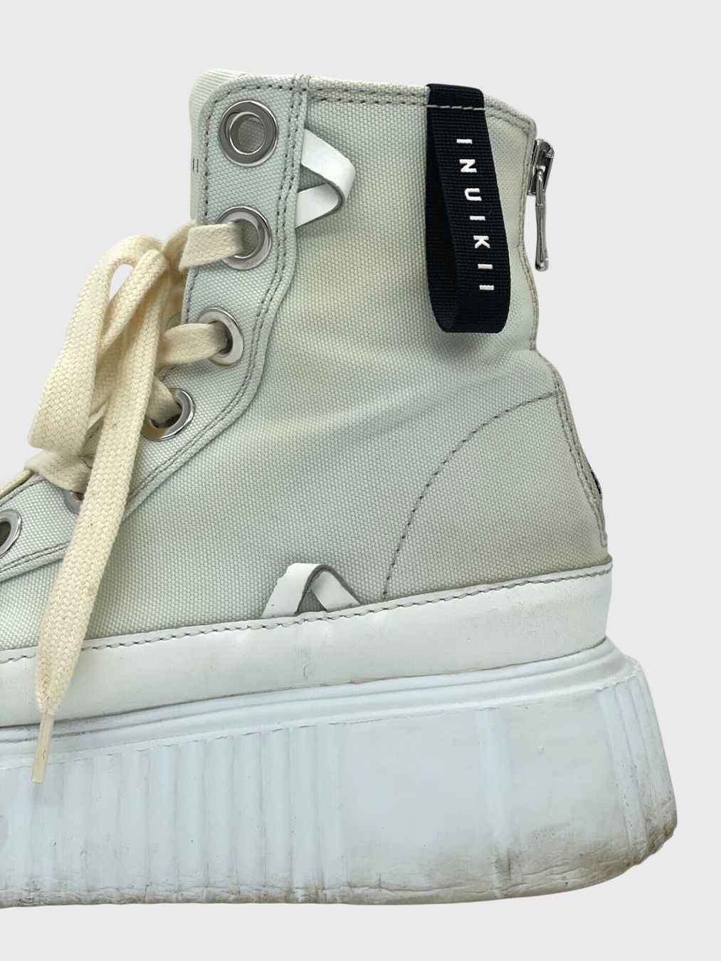 Inuikii Scarpe da donna: INUIKII Canvas Platform Sneaker EU 38 Weiß – Usato da Zürich venduto da shoe_shop 4