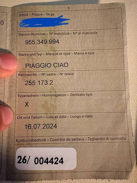 Mofas: Vélomoteur Piaggio Ciao à vendre  – Gebraucht aus Attalens von Tpluess 4