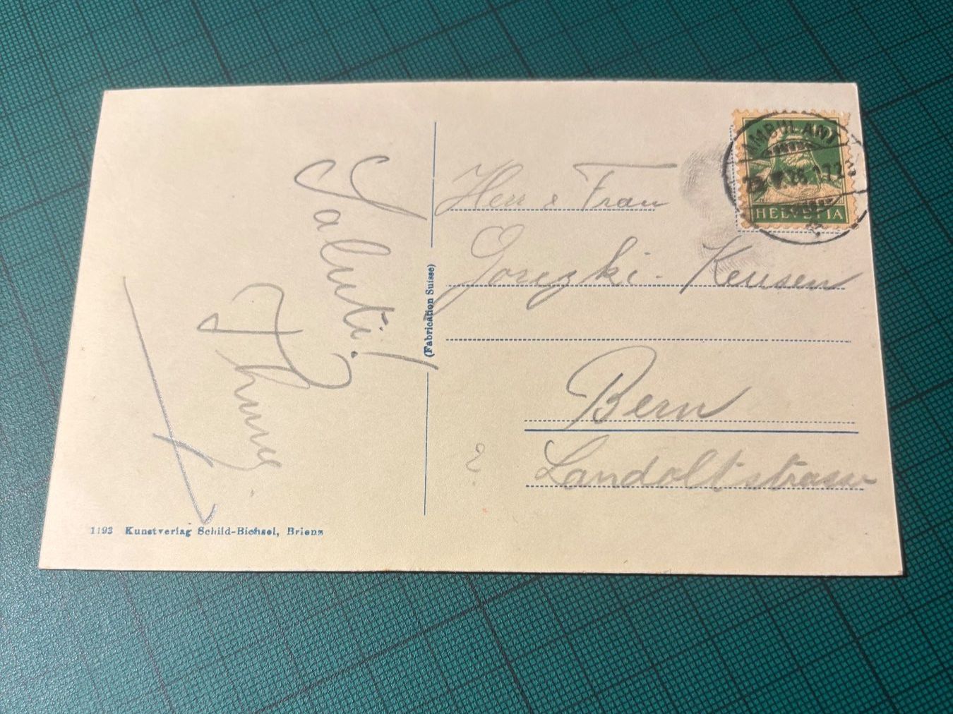 Ansichtskarten: Interlaken Schiffstation 1926. mit Dampfschiff. – Gebraucht aus Utzenstorf von Rose0303 2