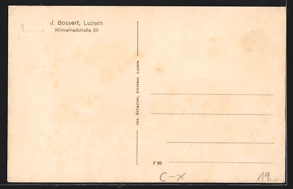 Cartoline postali: Luzern, Hotel Winkelried, Propr. J. Boss – Usato da Berlin venduto da bartko-reher 1