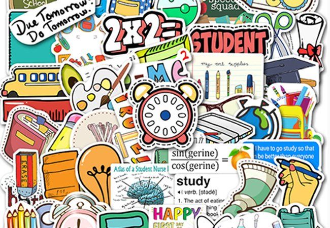 Aufkleber: 50 Stk. Sticker Aufkleber - Schule – Neu und originalverpackt aus St.Gallen von Mr.Stickers 4