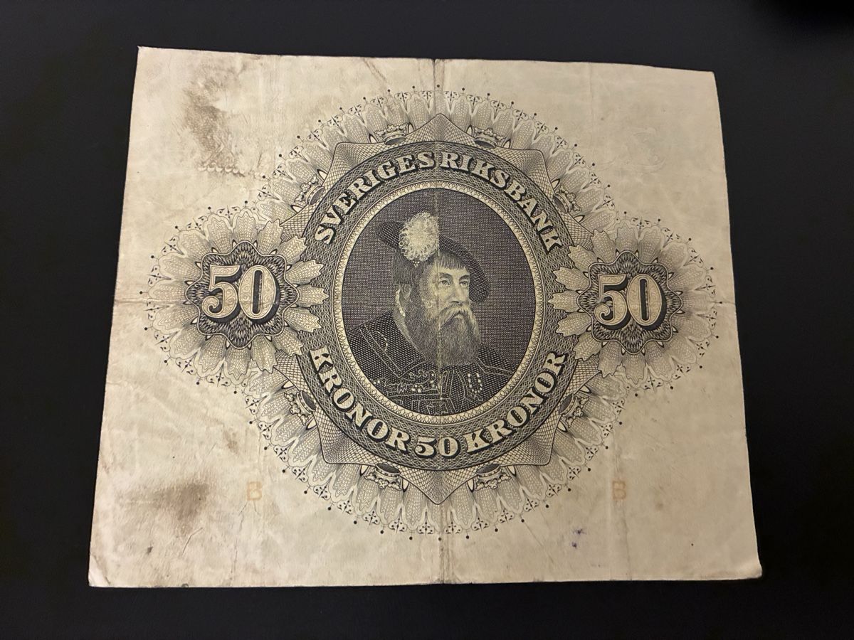 Banconote: SWEDEN 50 KRONOR 1948  – Usato da Dällikon venduto da Woldbanknoten 2