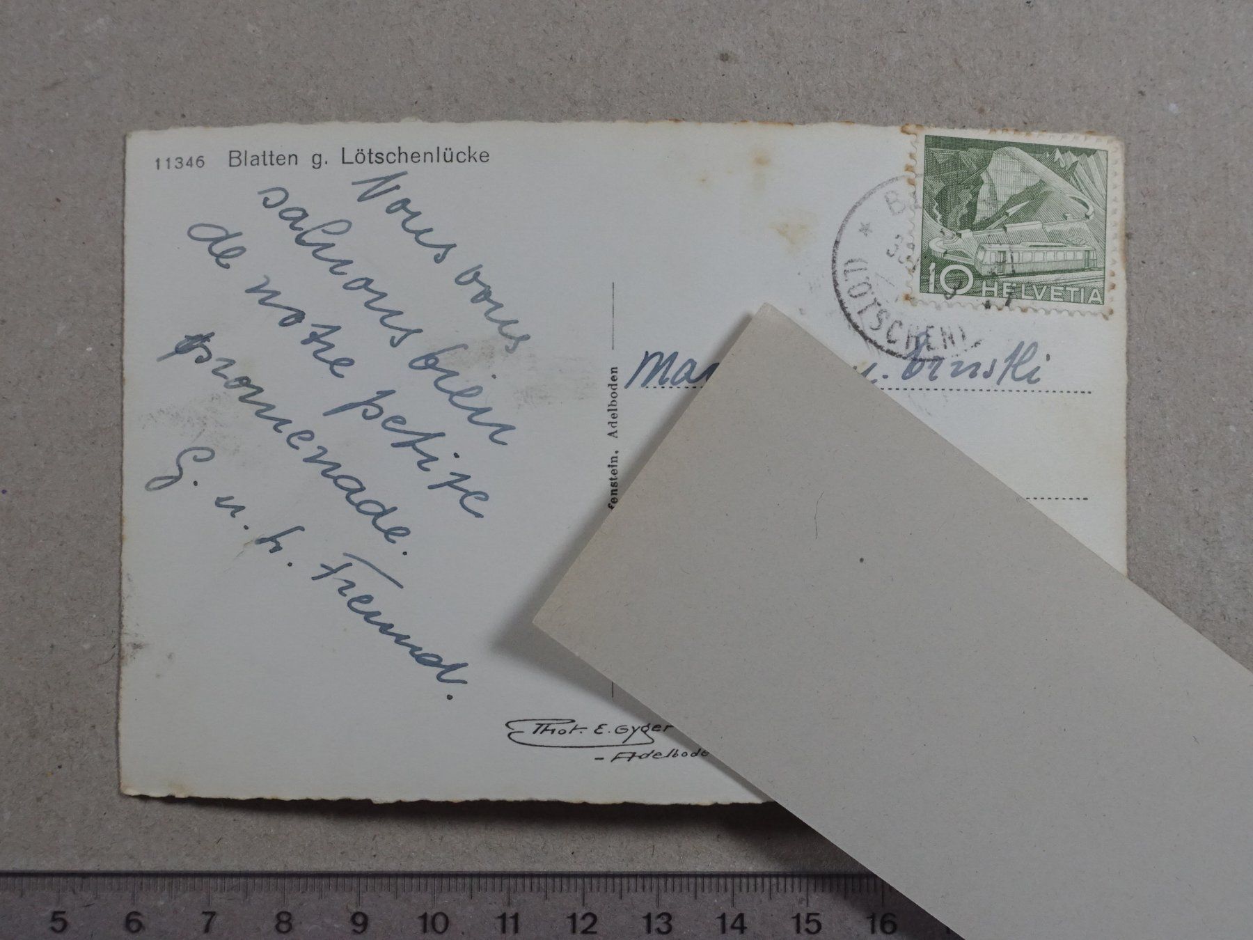 Cartoline postali: Blatten, gegen Lötschenlücke – Usato da Lenzburg venduto da fh1 1