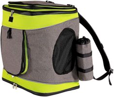 Haustierrucksack faltbare grau/grün