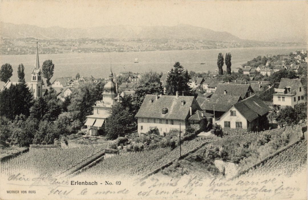 Cartoline postali: Erlenbach   ZH         um 1904 – Usato da Brig venduto da Valcards54