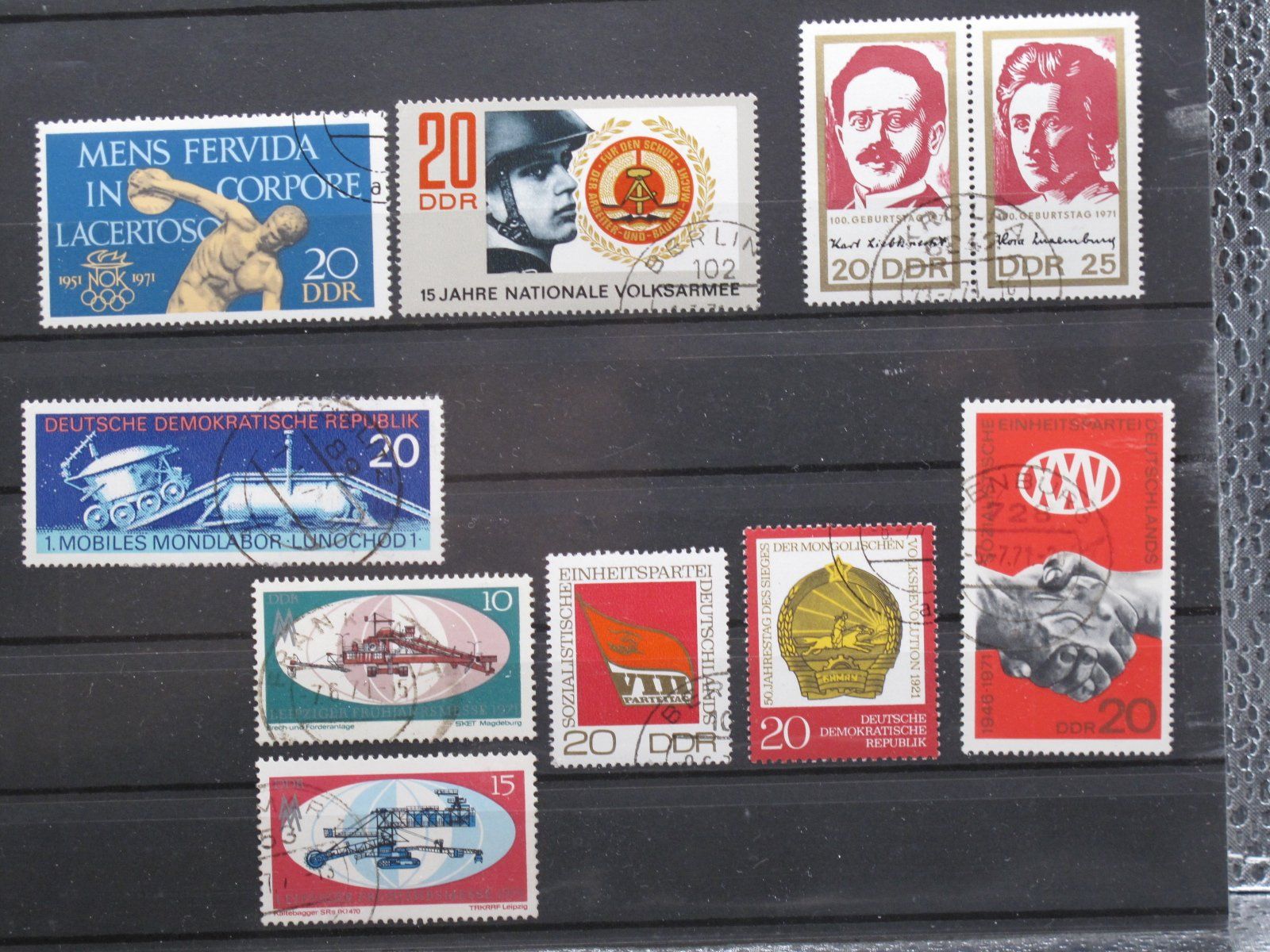 Tutti i francobolli: DDR 1971 Briefmarken I gest. – Usato da Wil SG venduto da fva01