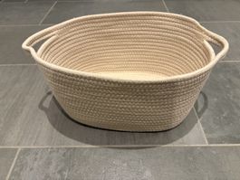 Korb geflochten beige mit Henkeln guter Zustand