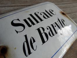 antikes Emailschild Apotheke vintage Atelier Werkstatt 7x10