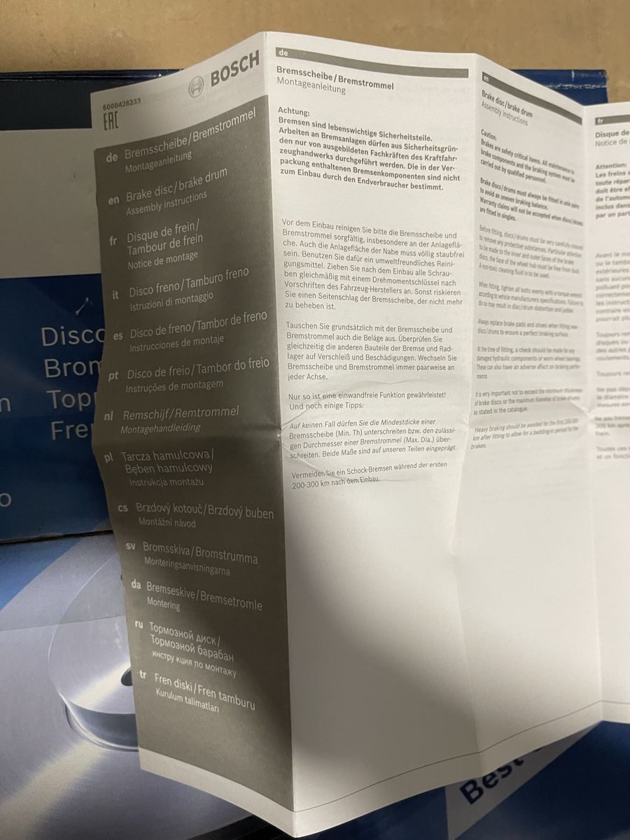 Bosch Alle Autoersatzteile: 2x Bremsscheiben BOSCH neu – Neu und originalverpackt aus Kloten von dba_w6kf 3