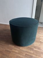 Hocker dunkelgrün Samt rund guter Zustand. Ikea.