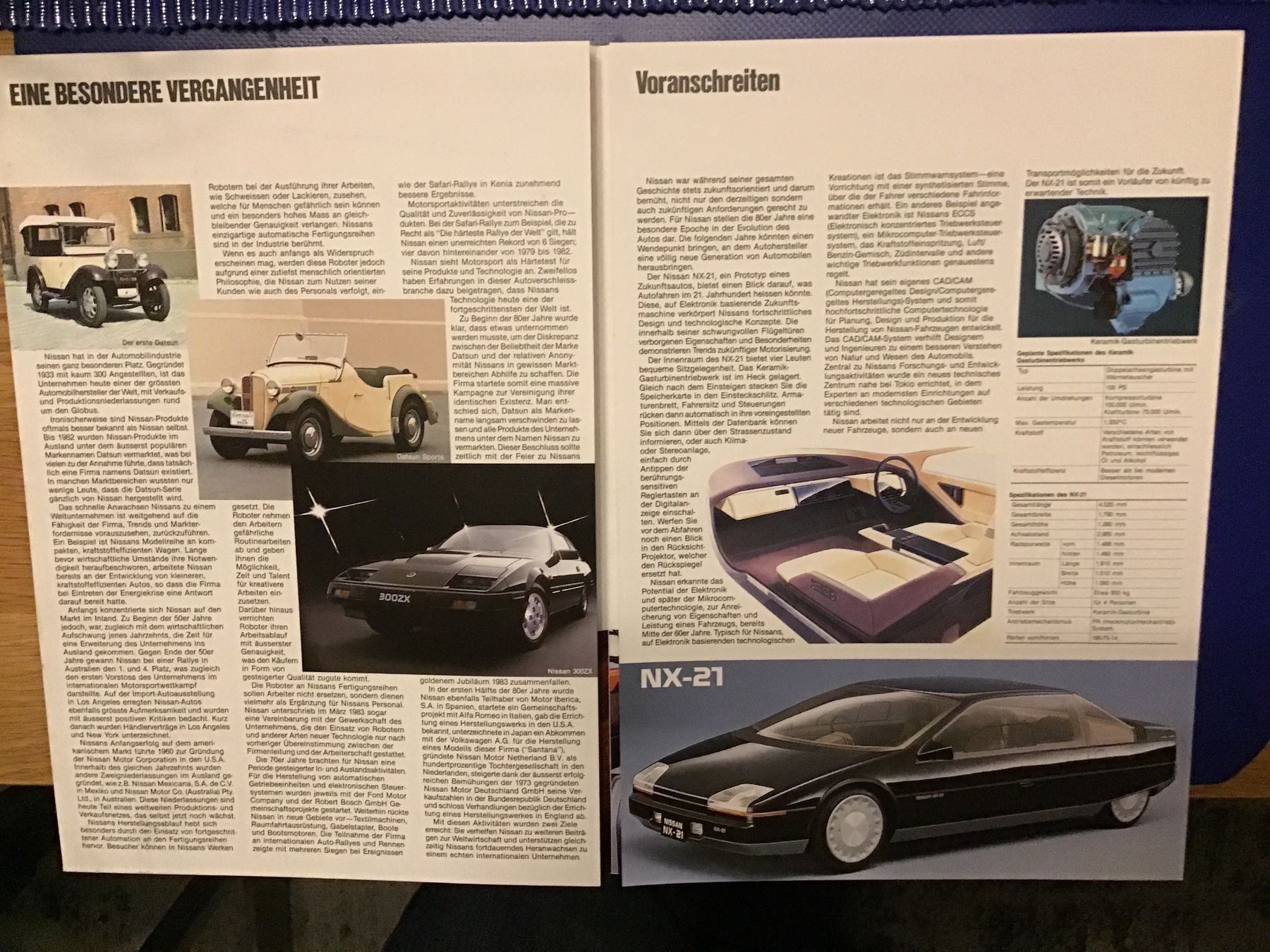 Nissan Documenti: Nissan Programm Faltprospekt 8 Seiten – Usato da Scherzingen venduto da Starseller62 1