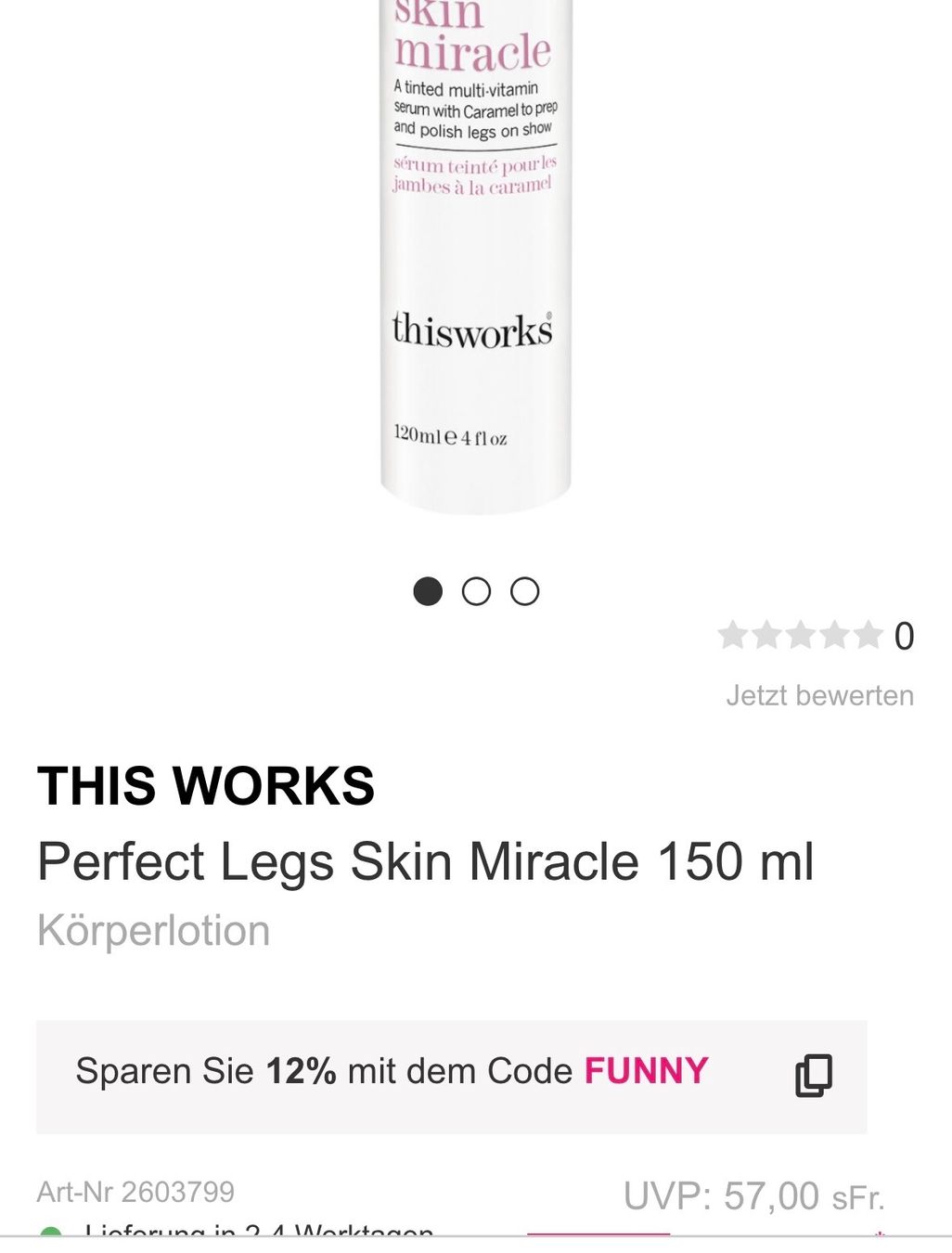 Altro per la cura del corpo: This Works Perfect Legs Skin Protector SPF30 - NEU! – Nuovo e nell'imballaggio originale da Zürich venduto da deruja 7