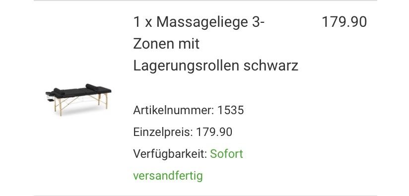 Gonser Sedie a sdraio: Massageliege Gonser – Nuovo e nell'imballaggio originale da Ottenbach venduto da Titus7 1