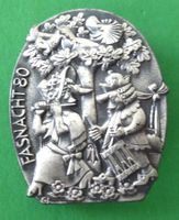Basler Fasnachtsplakette Silber mit Nadel 1980