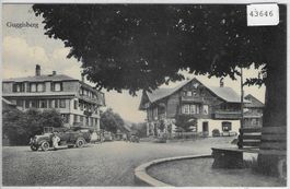 Guggisberg - Dorfpartie mit Postauto 1931