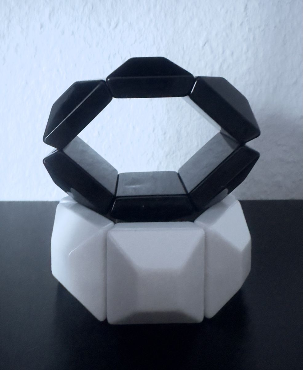 Bracciali & Braccialetti: 1980s Memphis Style Geometric Acrylic Bracelets – Usato da Affoltern am Albis venduto da Sveta75