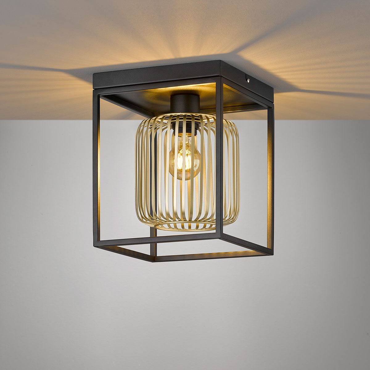 Lampadari & plafoniere: Retro Deckenleuchte, Gold, Schwarz – Nuovo (secondo la descrizione) da Kreuzlingen venduto da Smart-Light