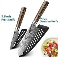 Obstmesser und Santokumesser, Kochmesser Japanischen
