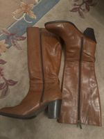 Elegante NAVYBOOT Lederstiefel, Gr. 40, Cognac-Braun!
