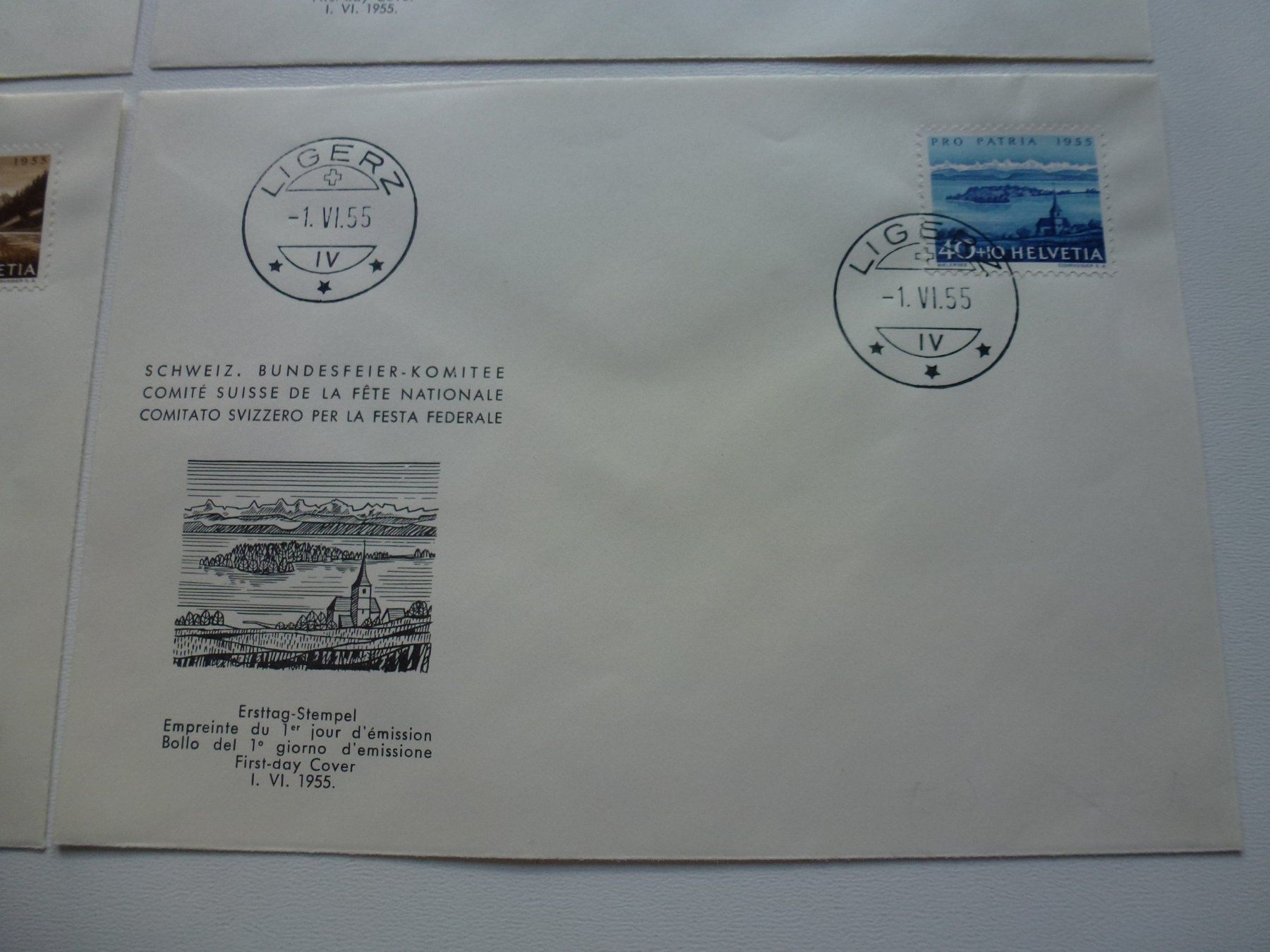Alle Briefmarken: Pro Patria 1955 ++ 4 Komitee FDC ZNr. B72-B75 – Gebraucht aus Walkringen von Casablanca777 4