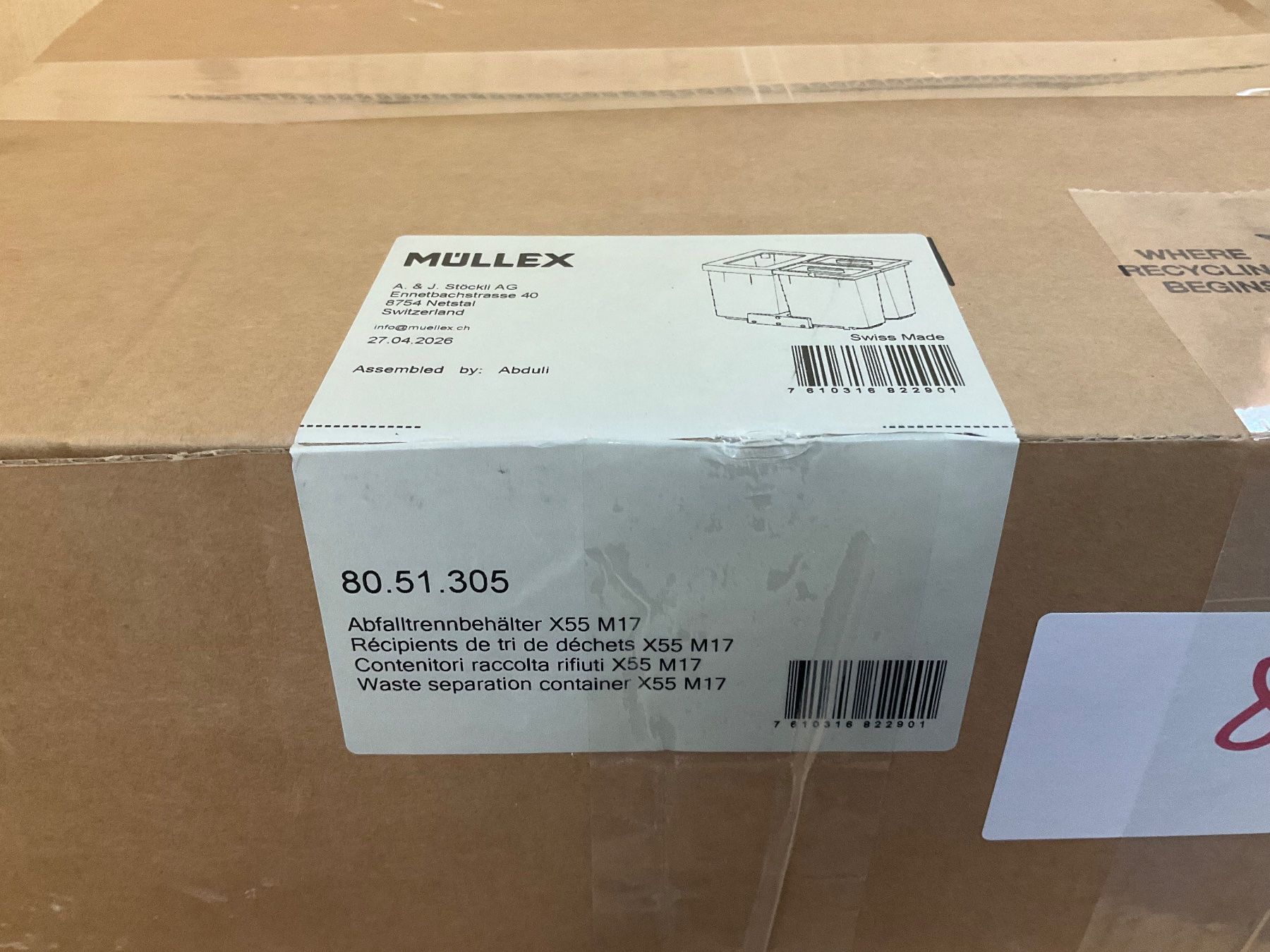 Müllex Cestini per rifiuti: 081 Müllex Abfallsystem X55 M17 – Nuovo (secondo la descrizione) da Derendingen venduto da Meisterstuecke 6