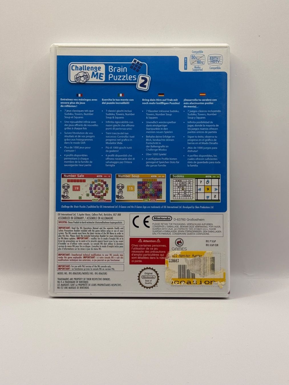 Nintendo Giochi: Challenge Me: Brain Puzzle 2  - Nintendo Wii - CIB – Usato da Dietikon venduto da gab_qz7y 1