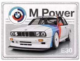BMW Motorsport E30 M3 Hängeschild Blechschild 140x100mm