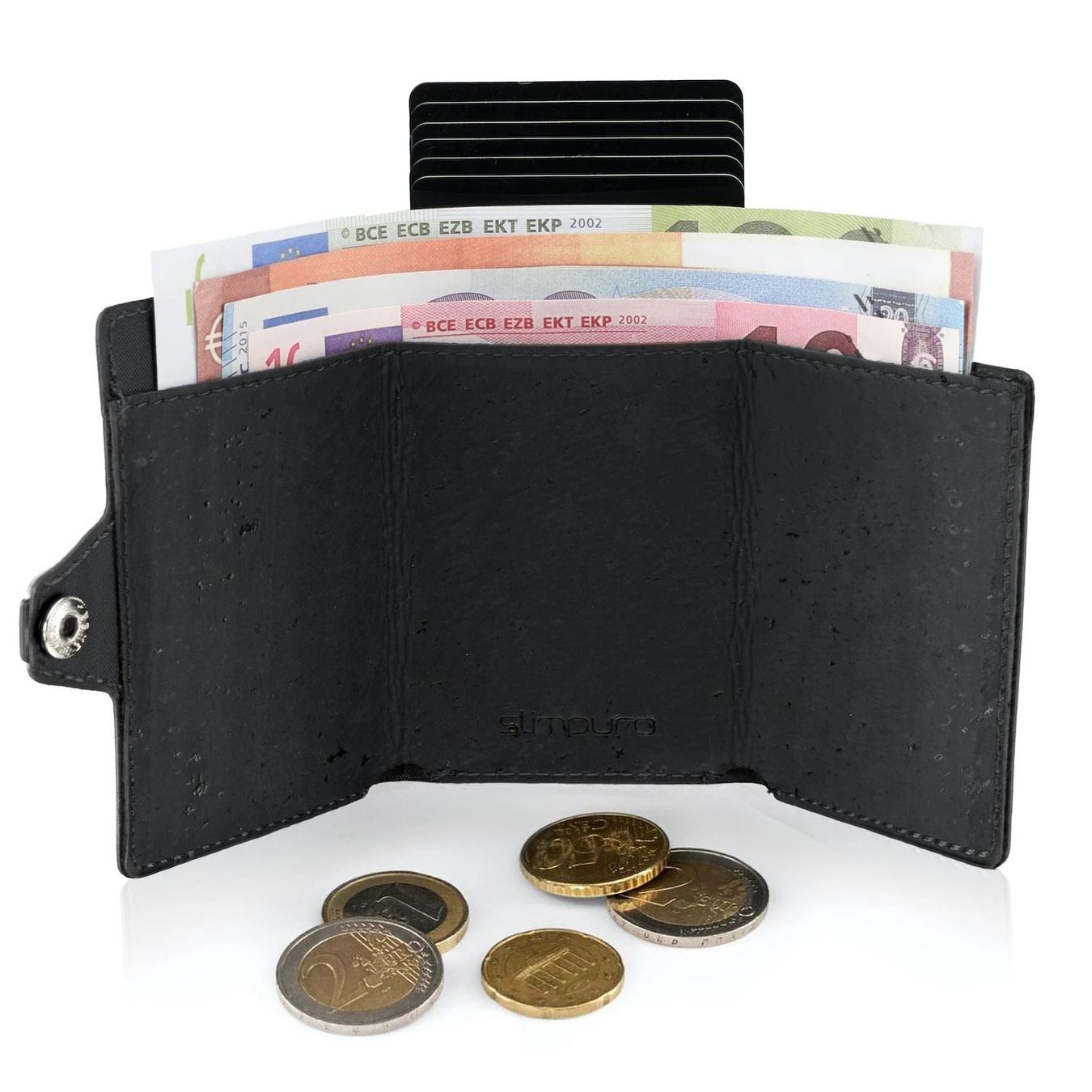 Brieftaschen: ZNAP 8 - slim Wallet Korkleder Schwarz – Neu und originalverpackt aus Wettingen von Swala 1