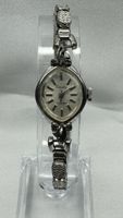 Vintage Damenuhr Timely 17 Jewels silberfarben 