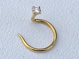 DIAMANT  "G" / IF   Nasenstecker in 750 Gold / 18K