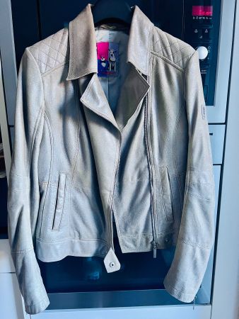 Lederjacke, Echtleder Biker Jacke, Wildleder Damenjacke