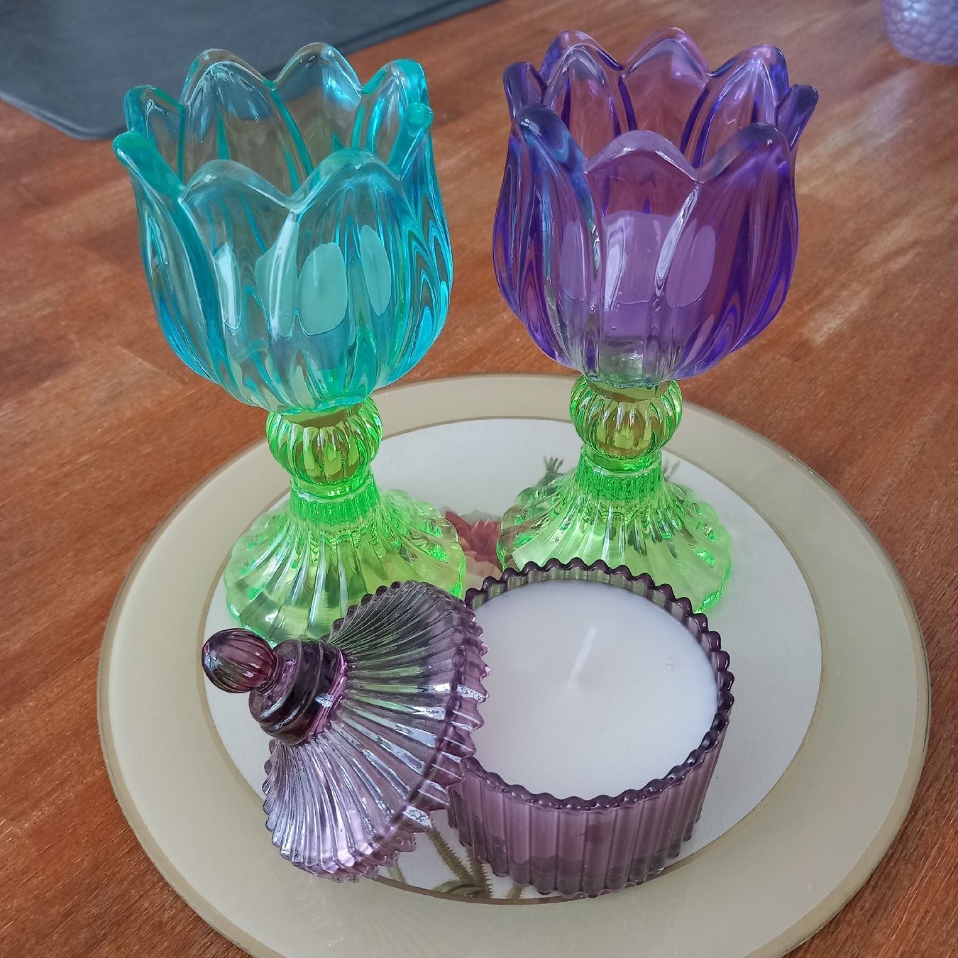 Gläser: 3x Teelichtli 2x 1x Döseli / Shabby – Gebraucht aus Aegerten von gismolini 3