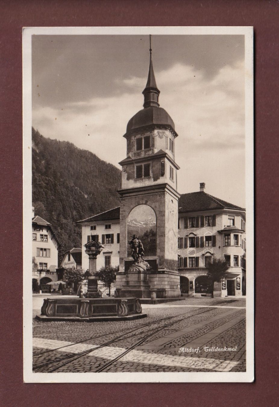 Cartoline postali: ALTDORF - Telldenkmal - 1932 – Usato da Pully venduto da nicecards-shop