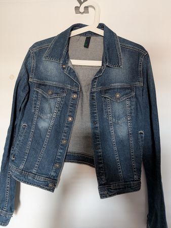 Benetton Jeans Jacke Grösse M blau denim