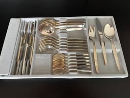 Besteck-Set, versilbert. sehr alt, gemäss Bilder
