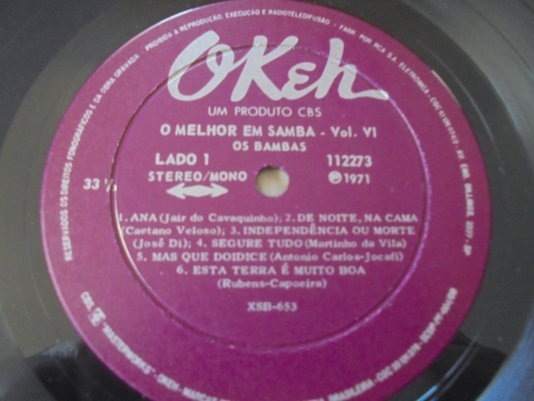 Dischi in vinile: Os Bambas "O Melhor em Samba" LP Brésil 1971 – Usato da Crissier venduto da Promopost 2